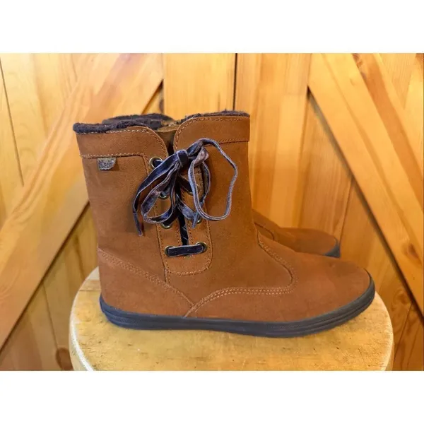 Keds Sunny Side Brown Faux Fur lined Ankle Suede Boot WH45118M Size 7.5 - Image 4