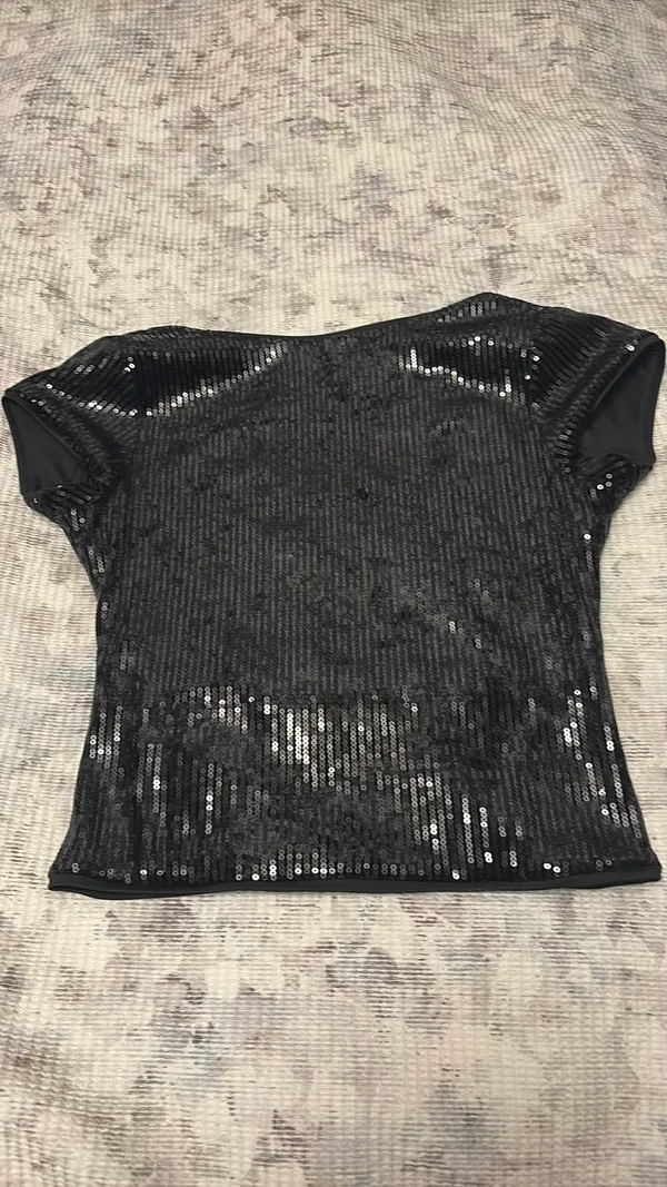Edikted Open Back Sequin Top - Image 6