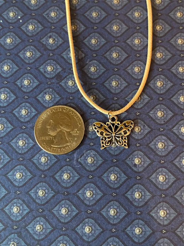 Handmade butterfly boho chic cute necklace 🦋🤎 - Image 7