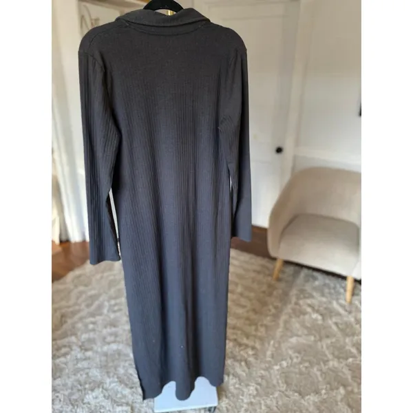 Aerie Ribbed Polo Maxi Dress‎ Soft Quiet Luxury Clean Girl Lounge Relax Everyday - Image 3