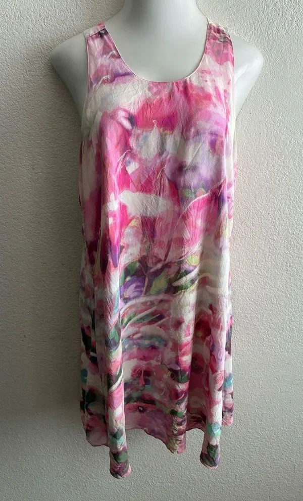Cynthia Rowley 100% Silk Multicolors Abstract Dress 8 - Image 4