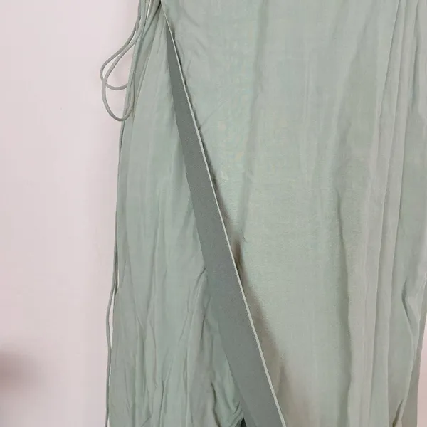 Bellevue the Label Aubery Green Short Sleeve Wrap Midi Dress NWT - Image 5