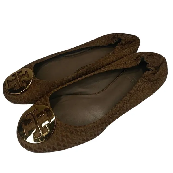 Vintage Tory brown Burch Flats sz 7.5 - Image 3