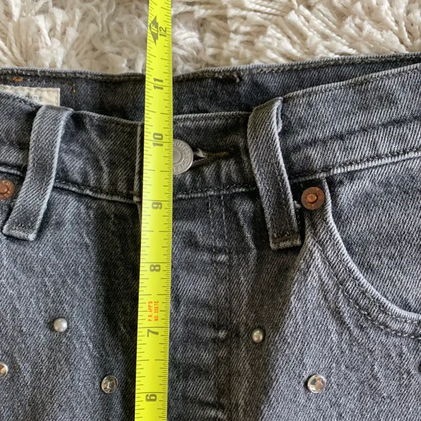 Levi's Black/Grey 501 Bejeweled Rock Stud High Waisted Jeans - Image 12