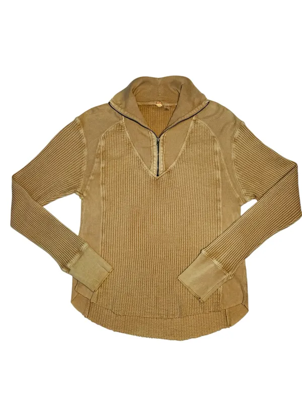 Free People FP One Ashton Zip Thermal Long Sleeve Pullover Top - Image 6