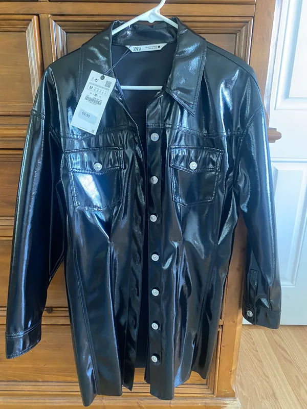 Faux Leather Dress - Image 4