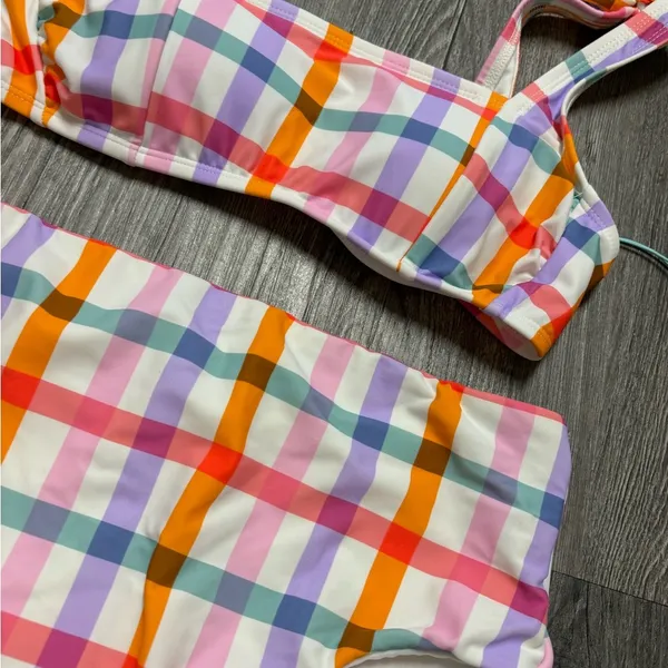 Kona Sol Plaid Bikini Set - Image 3