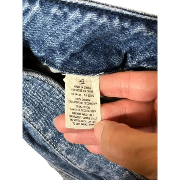 Vintage‎ Y2K American Eagle Gold Star Jean Shorts Size 4 - Image 7