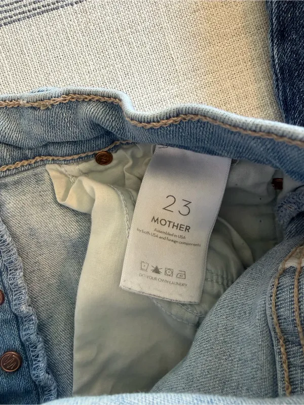 Mother The Tripper Ankle Fray Jeans Island Time Light Wash Flare Size 23 - Image 7