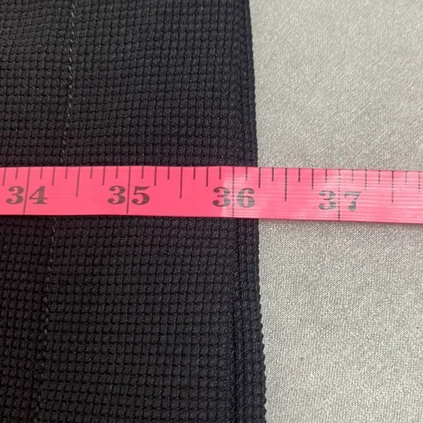 Black Textured Knit Short Sleeve One Button Front Mini Dress Large LBD‎ Workwear - Image 7