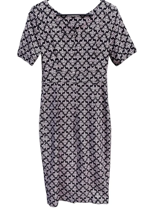 Like New Boden Talia Sheath Dress Black Pink Size 8 - Image 9