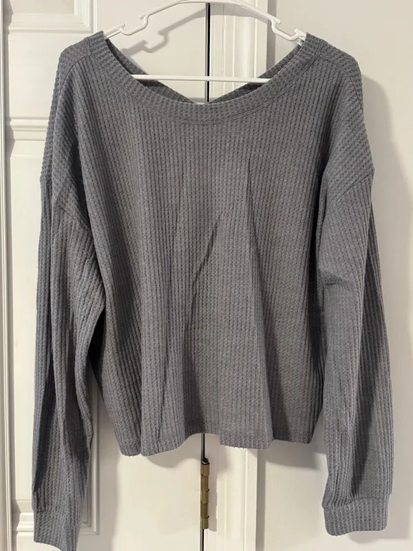 Aeropostale Wear Two-Way Top Waffle Knit Sweater - Image 2