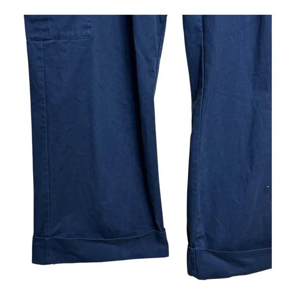Abercrombie & Fitch Womens Cargo Pants Wide Leg Cropped Blue Size M‎ - Image 5