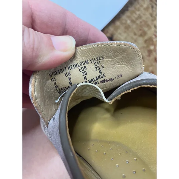 Hush Puppies nineteen fifty eight heirloom silver loafers slip on women's size 8 - Image 7