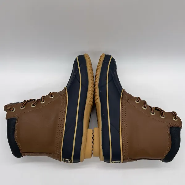 Polar Edge Womens‎ 6 Duck Boots Laced Navy Tan Upper Thermolite Insulation Steel - Image 4