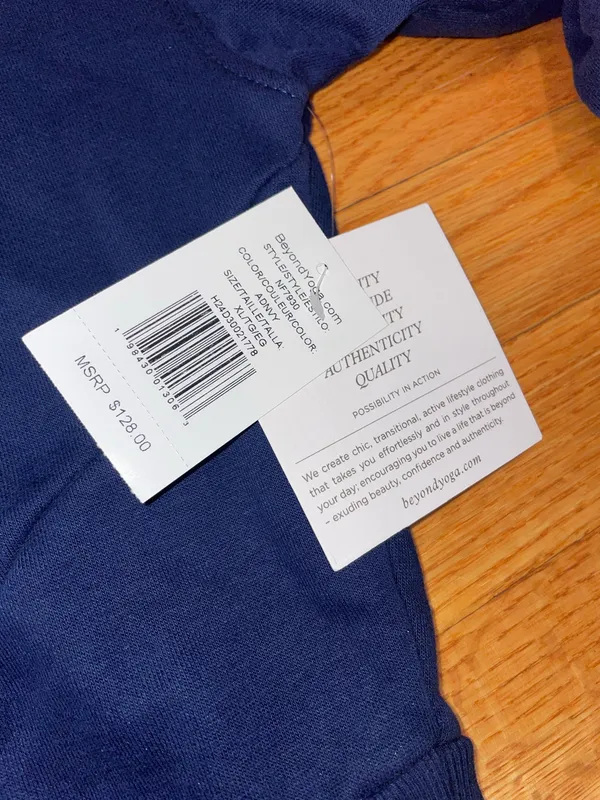 Beyond yoga navy collared sweater  - Image 4