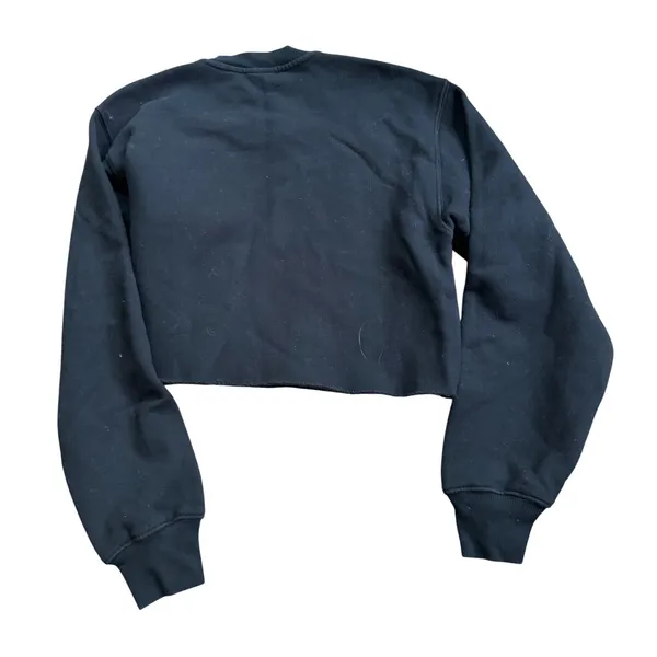 TNA‎ Aritzia Cozy Fleece Perfect Fit Cropped Sweatshirt Black Womens XS - Image 2