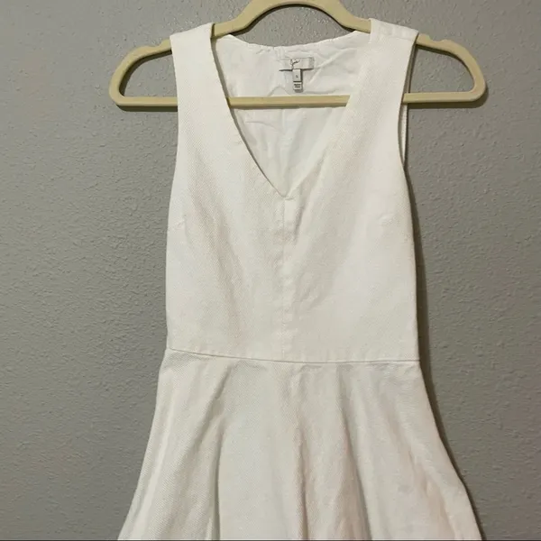 Joie Cream Sleeveless Fit & Flare Mini Dress Womens S Bridal Winter White Preppy - Image 6