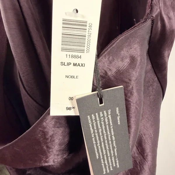 NWT Babaton Slip‎ Satin Maxi Skirt in Noble Purple Size 00 - Image 8
