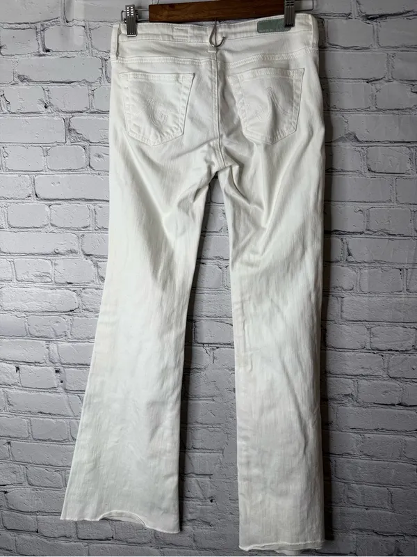 Ag Adriano Goldschmied White the Belle Flared Jeans size 25R - Image 4