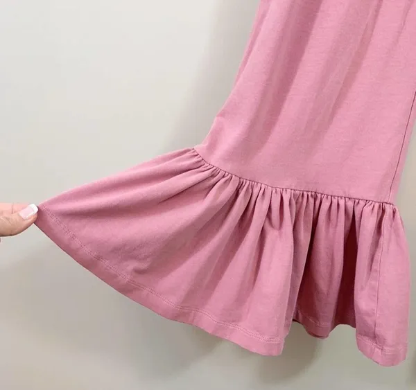 Matilda Jane Shaved Ice Big Ruffles Mauve Cropped Pants - Image 5