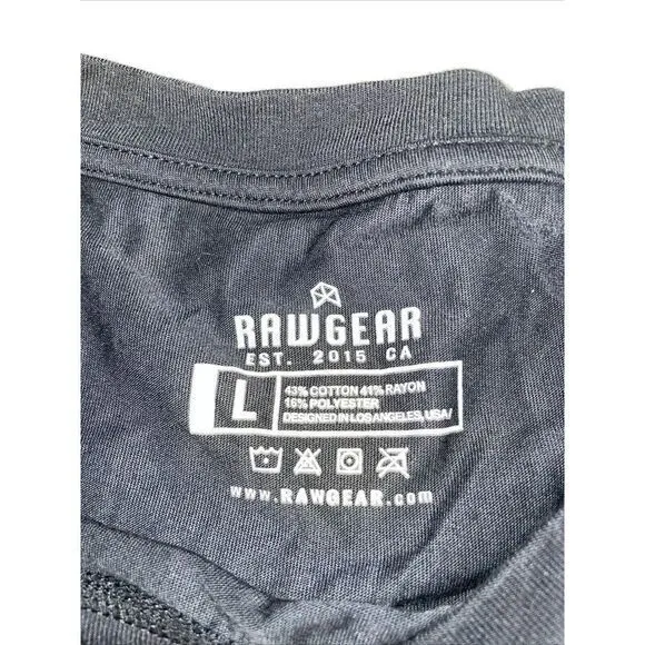 Rawgear Women‎ Black Crop Top T-shirt Size Large - Image 2