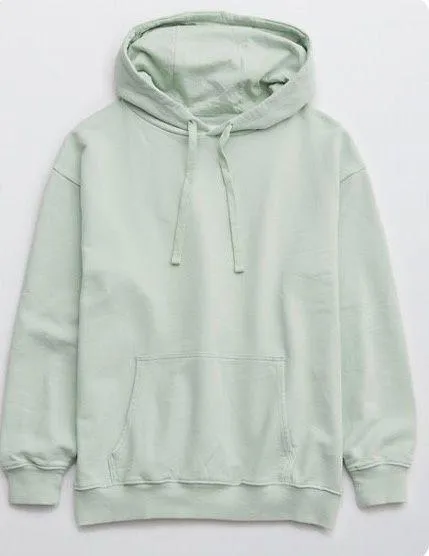 Aerie Throwback Fleece Green Sweatshirt - Image 2