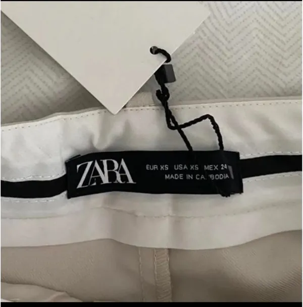 ZARA Ecru Work Pants - Image 3