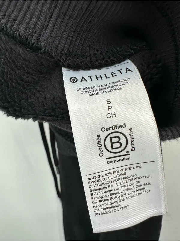 Athleta Cozy Karma Recover Black Sherpa Jogger Pants Size Small Women's - Image 5