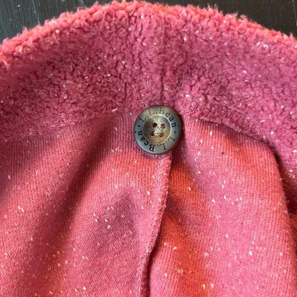 LL Bean Sherpa Fleece‎ Jacket Nantucket Red Large - Image 12