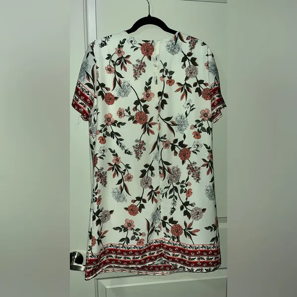 🔴Lulu's Floral Midi Dress A-Flora-Ble Cream Floral Print Shift Dress - Image 3