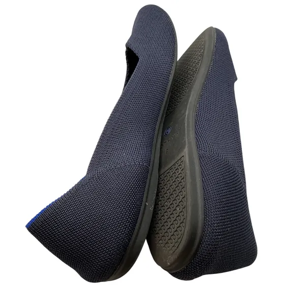 Rothy's The Ballet Flat Navy Indigo Blue‎ Trim Almond Toe Knit Shoes Womens 9 - Image 9