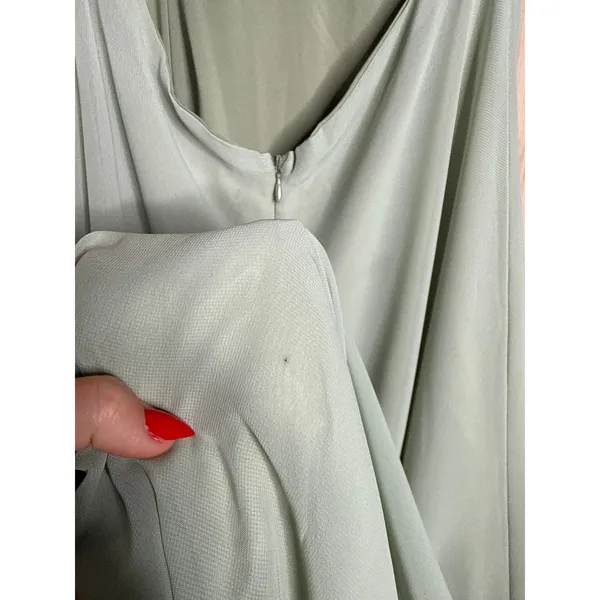 Lulus Sweetest Entrance Sage Green Ruffled Tie-Back Maxi Dress Holiday Small - Image 8