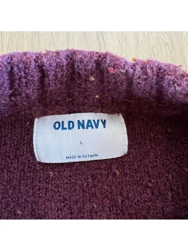Old Navy Purple Long Sleeve Sweater Size Large - Image 4