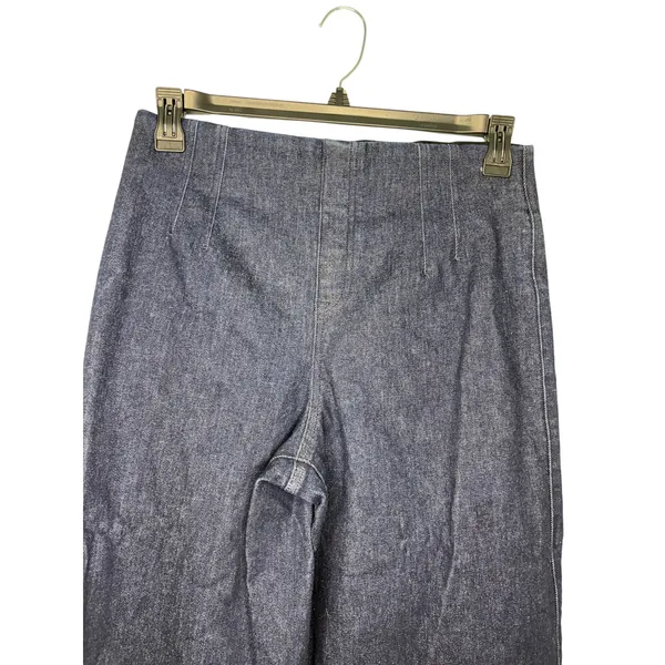 SPANX High-Waisted Pull-On Wide Leg Denim Jeans Pants Size Large Dark Wash - Image 2