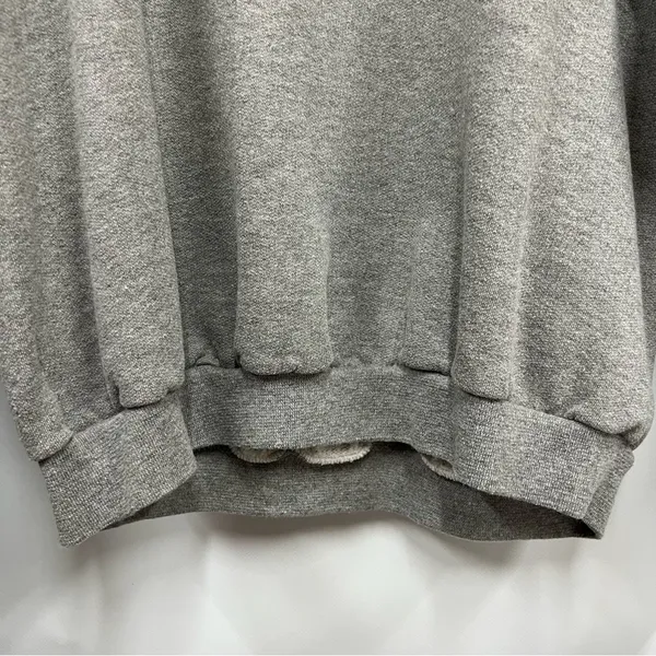 Vtg Jerzees Gray Bear Graphic large Crewneck Sweater USA American flag colorpop - Image 10