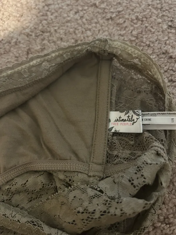 Free People Tan Lace Bandeau L - Image 7