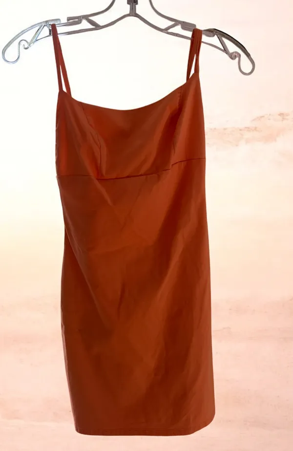 Blue Blush  orange mini dress size small  - Image 6