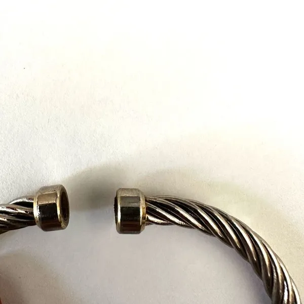 Silver tone bangle bracelet Silver - Image 4