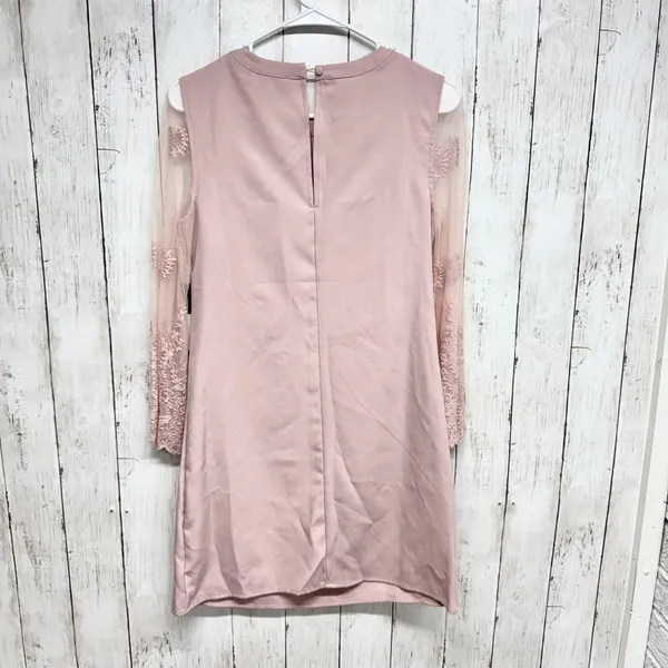 Lulus Embroidered Lace Long Sleeve Shift Dress Womens Size XS Mauve Pink Mini - Image 7