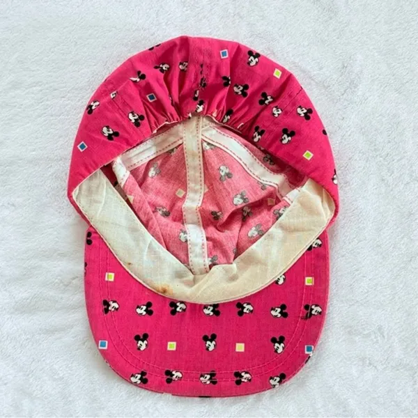 RARE Vintage 80s Mickey Mouse Hot Pink Cap Disney Atlas Compton USA Adult Size - Image 3
