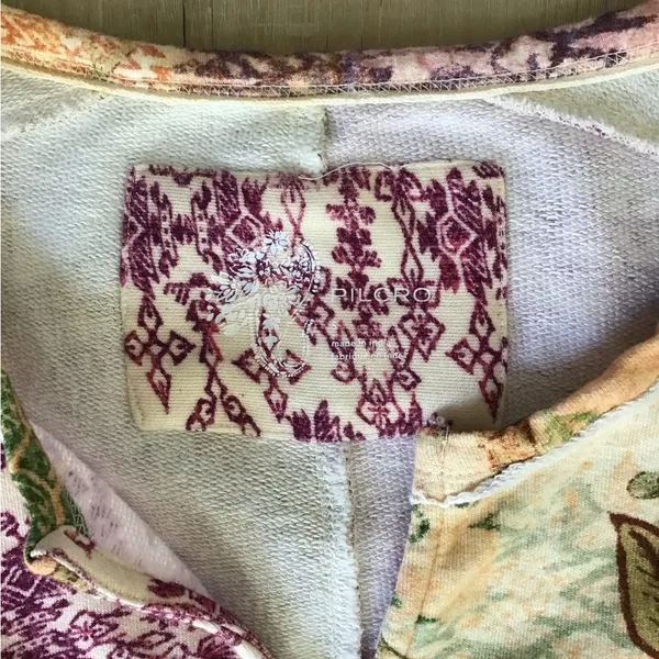 Anthropologie Pilcro Size S‎ Sweatshirt Boxy Floral Patchwork Boho Long Sleeve - Image 3