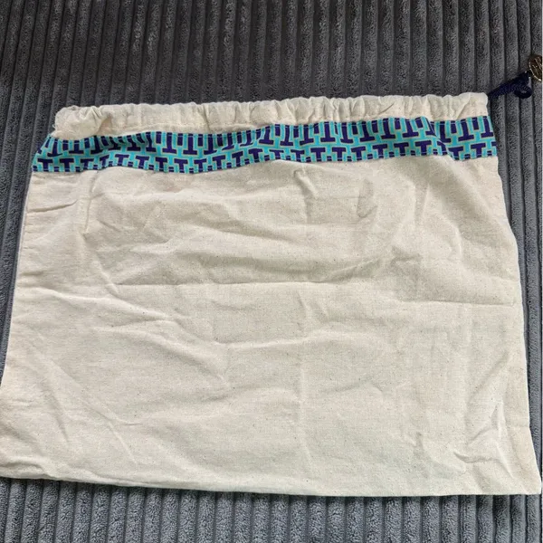 Tory Burch Storage Dustbag Dust Bag Teal Blue Authentic Wallet SLG Purse Bag - Image 4