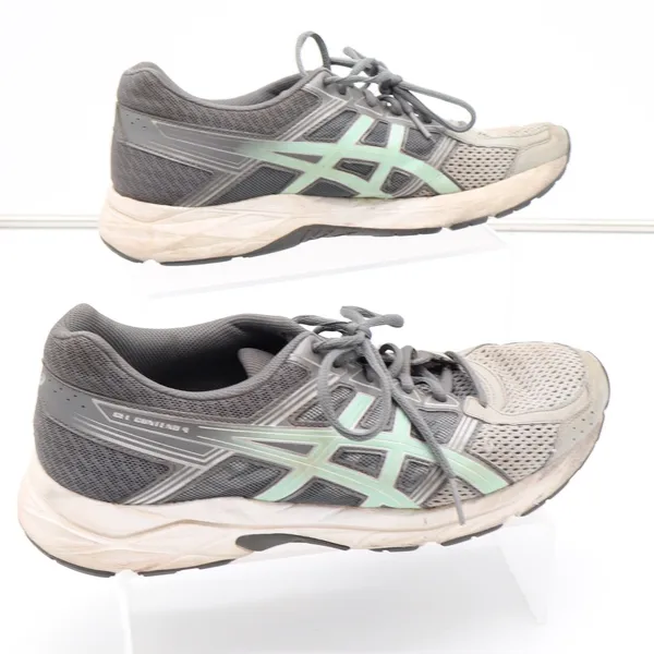 Asics Gel-Contend 4 Womens Running Shoes Size 10 Grey Mint Green Sneakers - Image 2