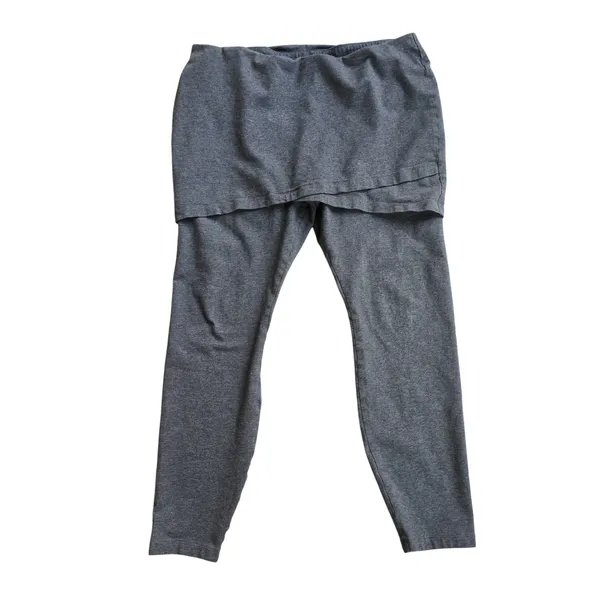 Cabi 5318 M-Leggings Charcoal Gray Skirted Layered Yoga Pants Women Size M - Image 3