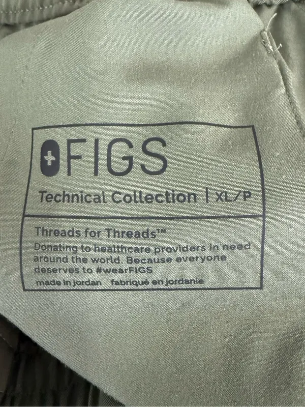 FIGS Uman Jogger Scrub Pants Women’s XL Petite Moss Green Technical Collection - Image 8