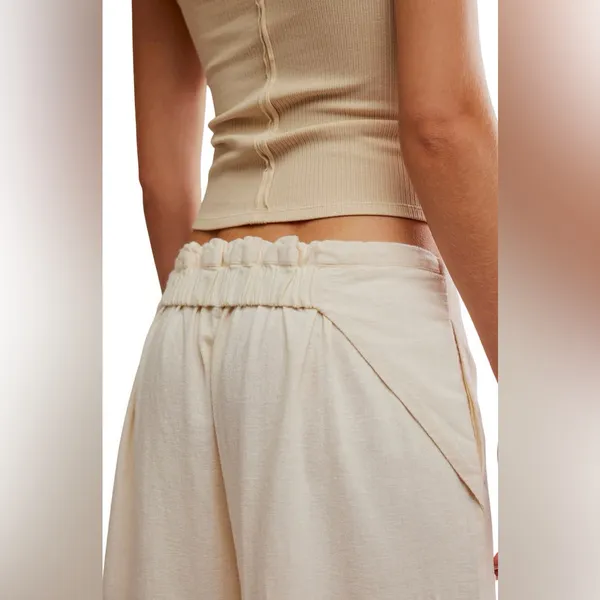 NWOT Free People X Free -Est Demi Wide Leg Linen Blend Pants In Tea Cookie S - Image 5