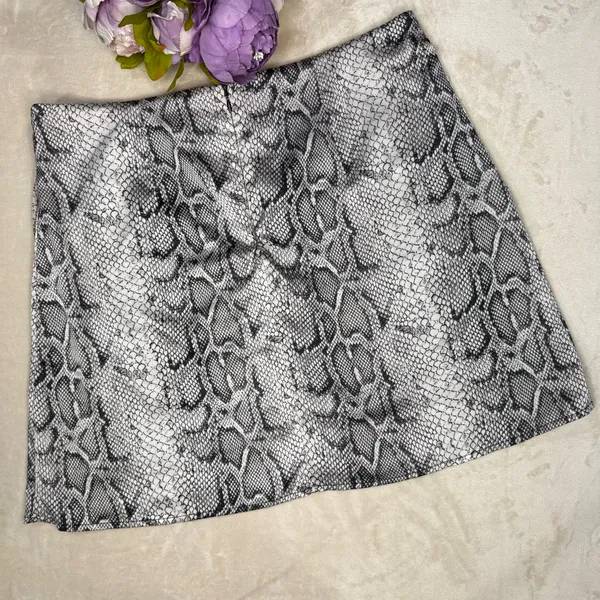Altard State Black and White Snake Print Skirt - Image 9