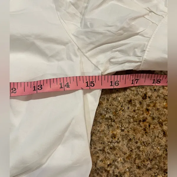 COMMENSE Puff Sleeve Short Shirt Dress COLOR - White Size XS - Image 6
