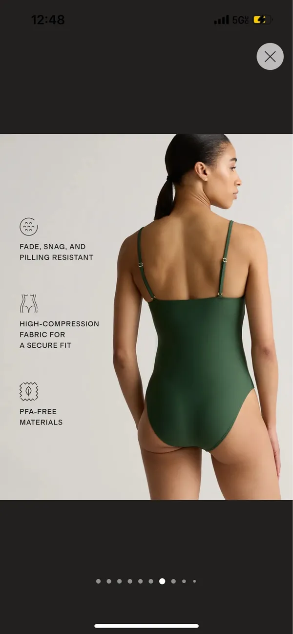 New Quince Italian Cami One-Piece Swimsuit Size Medium MSRP $49.90 - Image 6